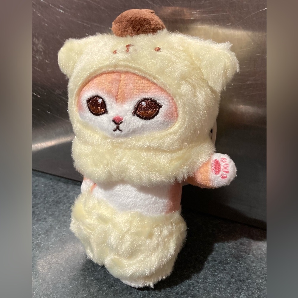 🐶🐱14.5cm Sanrio Mofusand Cat Cross-Dressing Pom Pom Purin Puppy Plush Stuff Doll - Picture 3 of 7